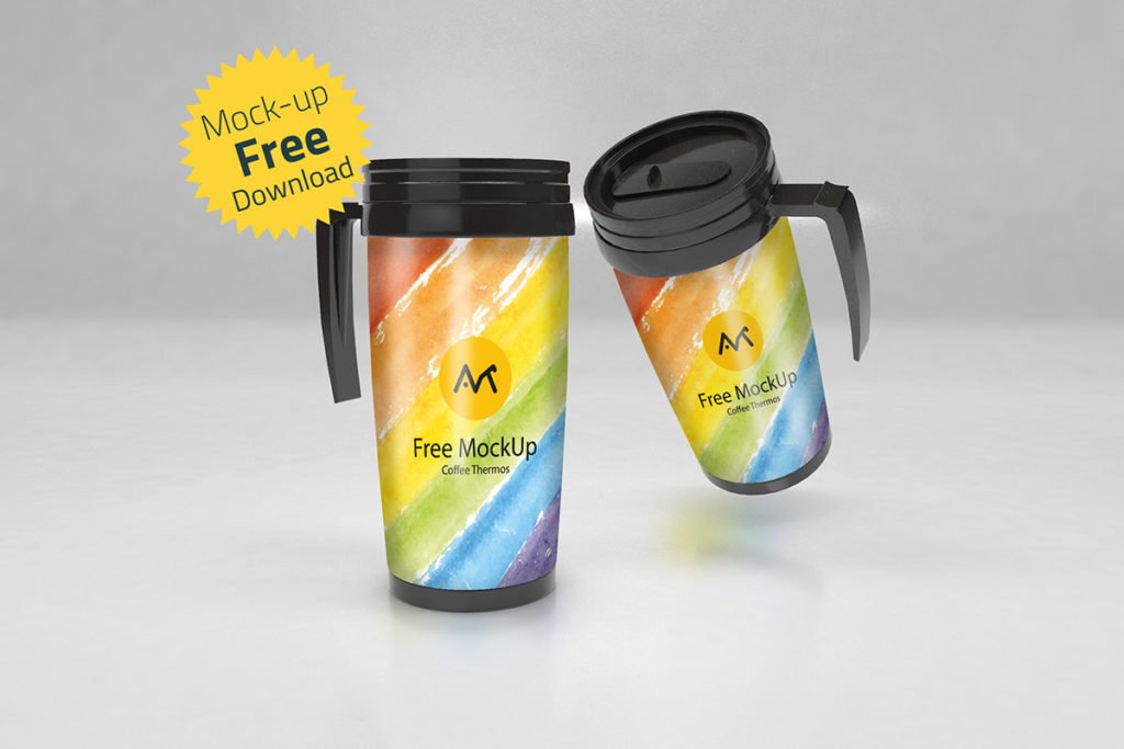 Download Free Coffee Thermos Mockup - Creativetacos