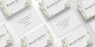 Free Floral Designer Business Card Template