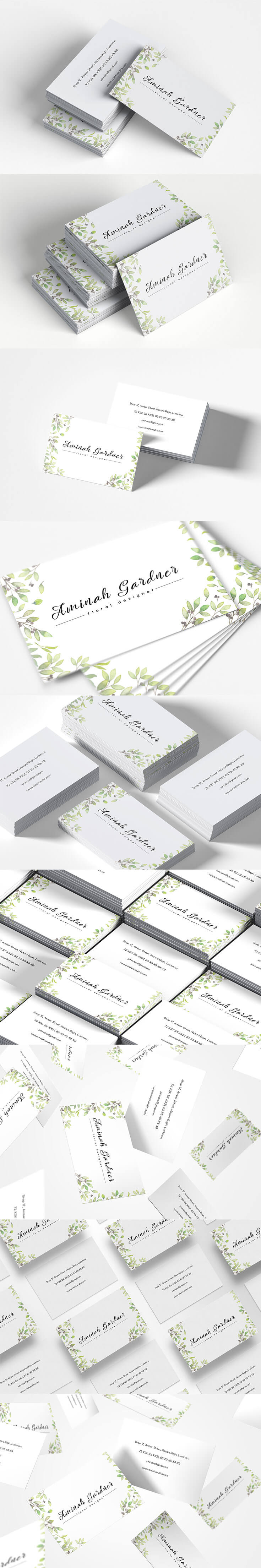 Free #Floral Designer #Business Card #Template is a minimalist and elegant business card. It comes with 2 PSD file with built-in smart object feature in CMYK color mode at 300 DPI resolution. You can add your brand, and other contact info on this card, in just a few clicks. It would be a perfect choice for the floral designer, personal identify, adviser, branding identity, and more.