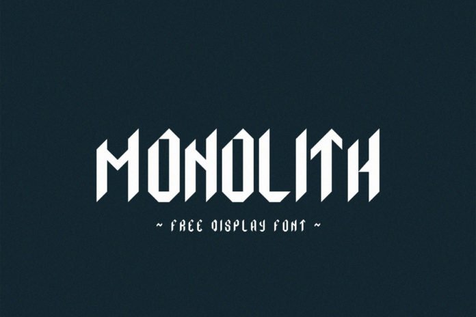 Free Monolith Geometric Display Font
