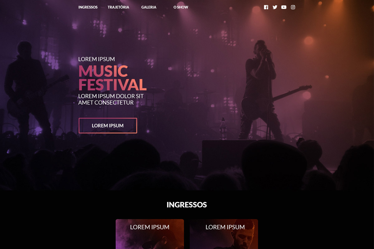 Free Music Festival Website Template