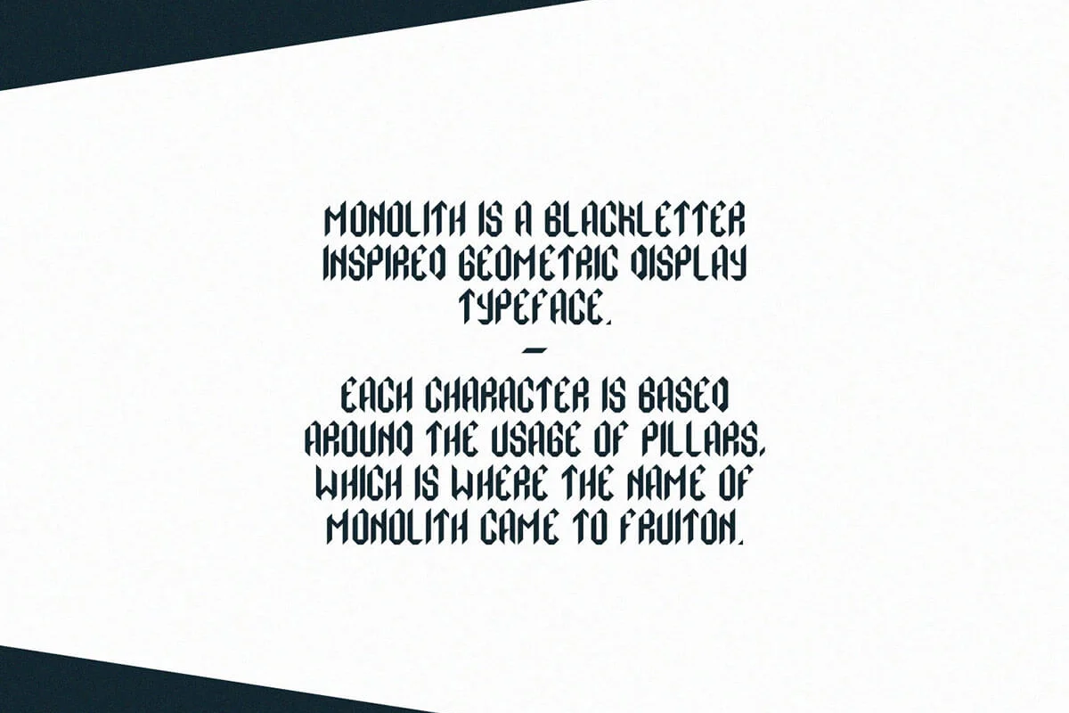Monolith Geometric Display Font Preview 1