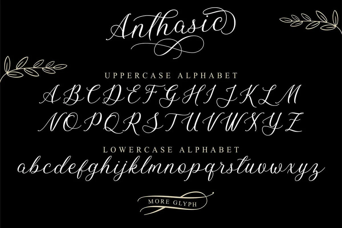 Anthasic Script Font Preview 4