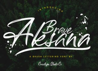 Free Aksana Brush Script Font