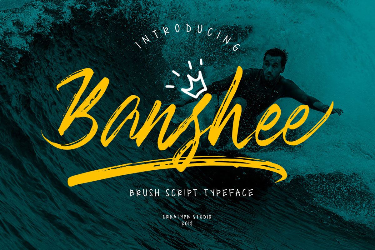 Free Banshee Brush Script Font