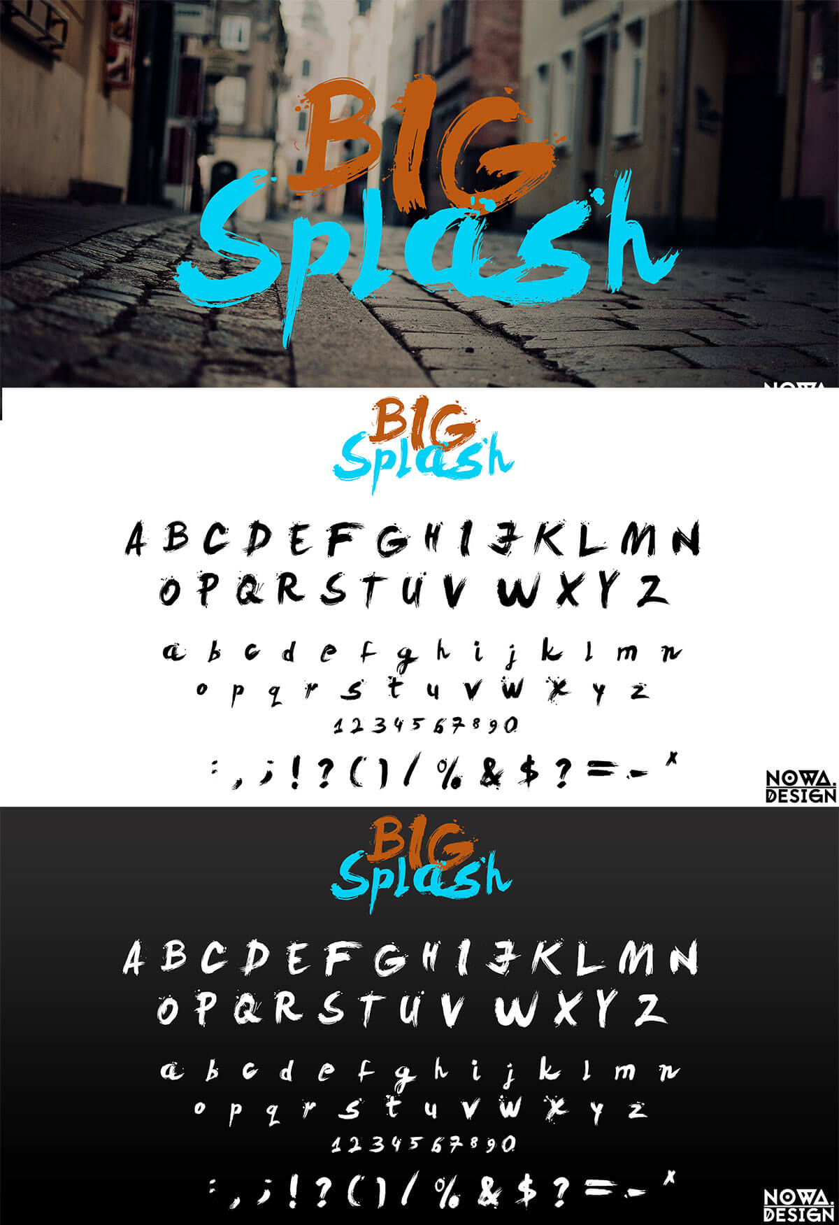Free Big Splash Brush Font
