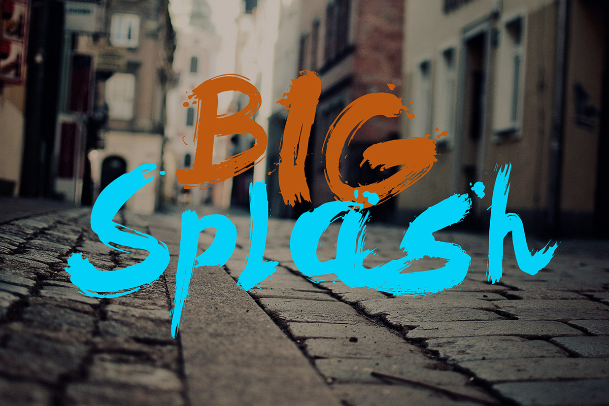 Free Big Splash Brush Font