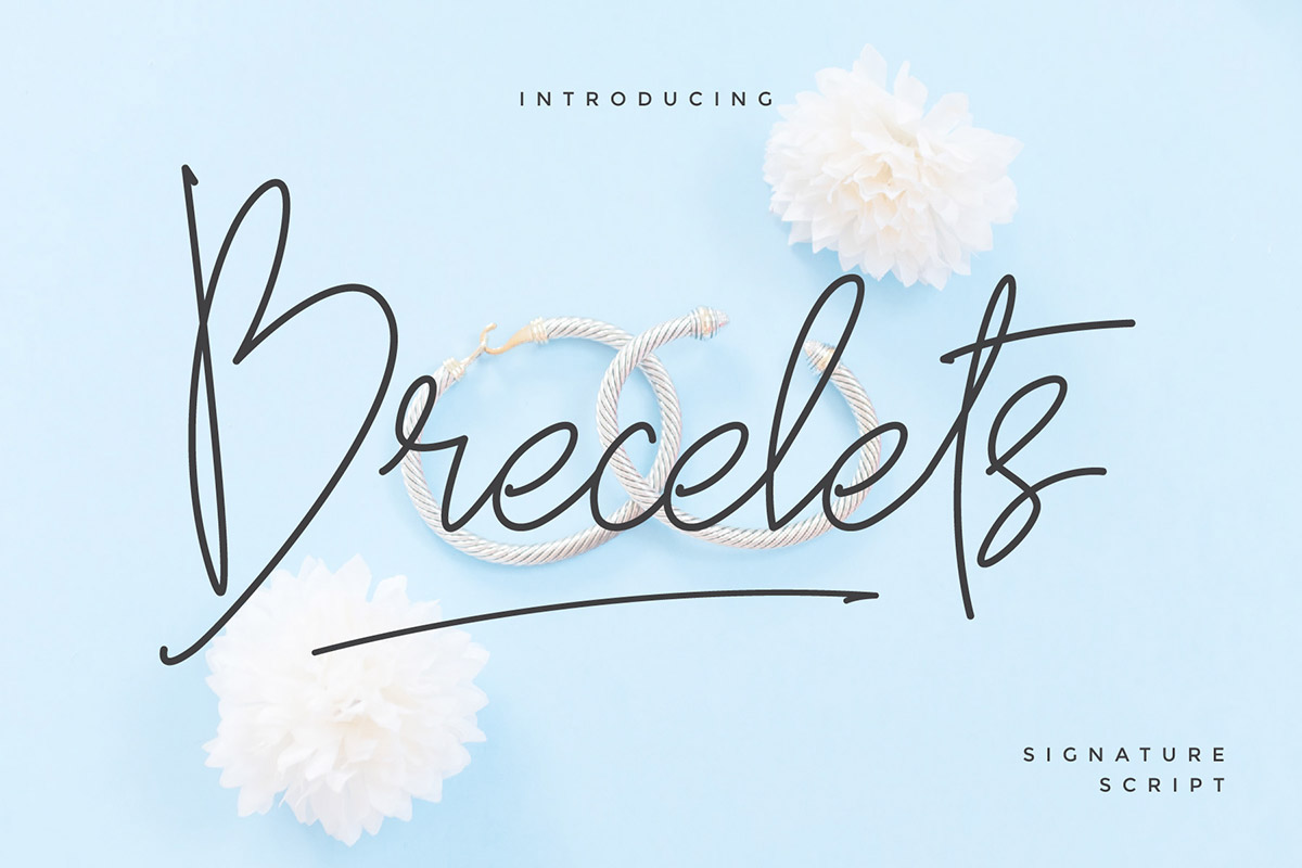 Free Brecelets Signature Font
