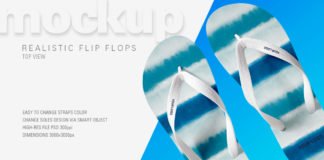 Free Flip Flop Realistic PSD Mockup