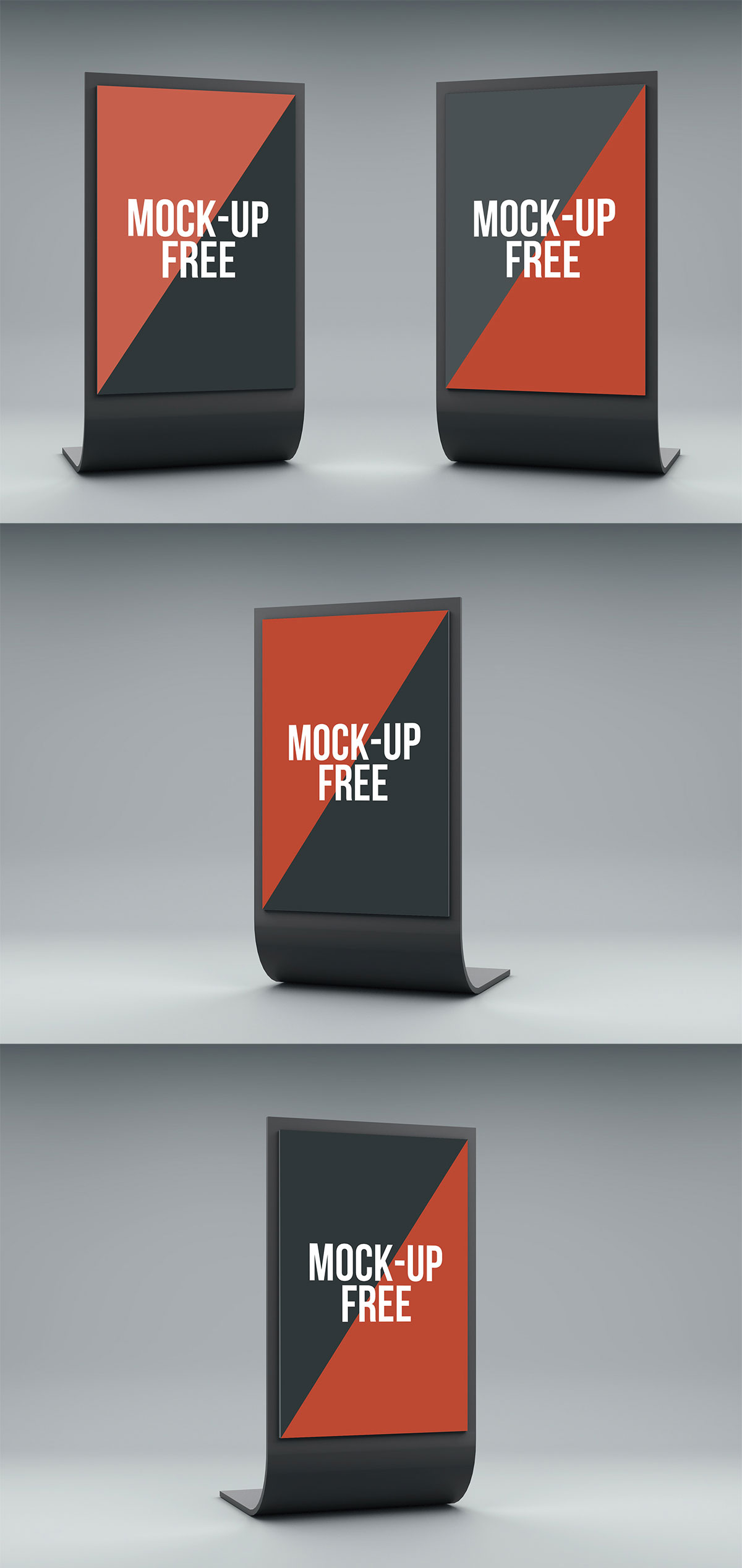 Free Stand Display Mockup