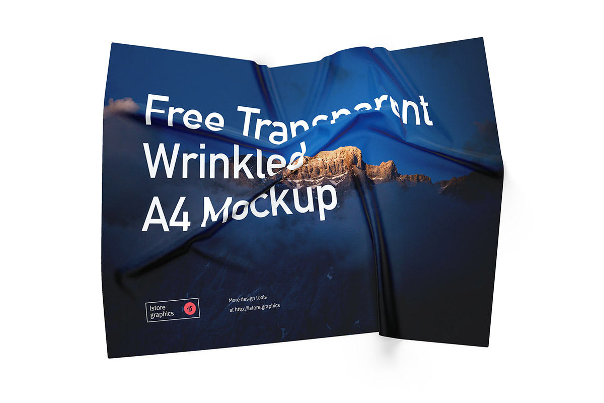 Free Wrinkled PSD Mockup