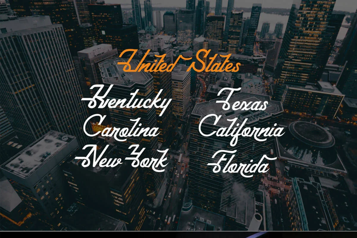 United Stay Script Font Preview 3