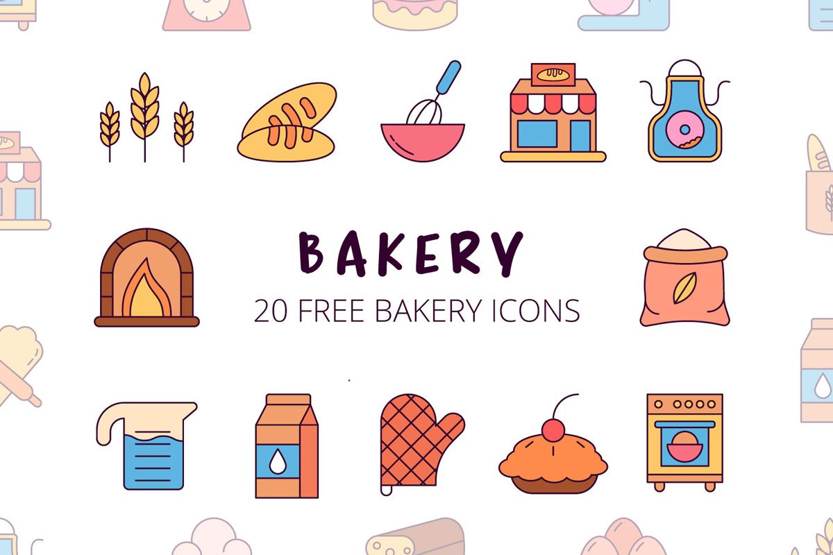 Free Bakery Vector Icon Set