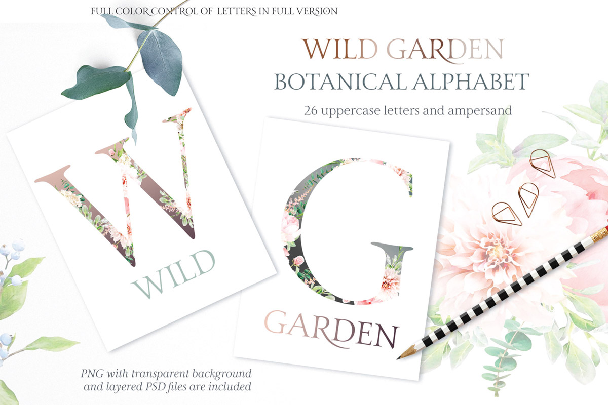 Free Botanical Alphabet