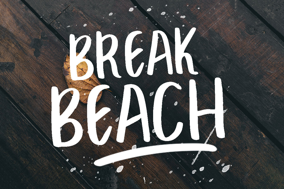 Free Break Beach Handmade Font