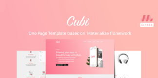 Free Cubi One Page Template