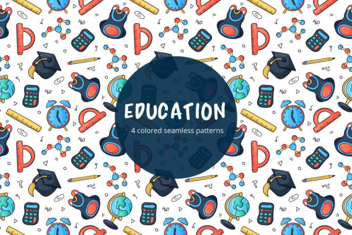 Free Education Vector Seamless Pattern