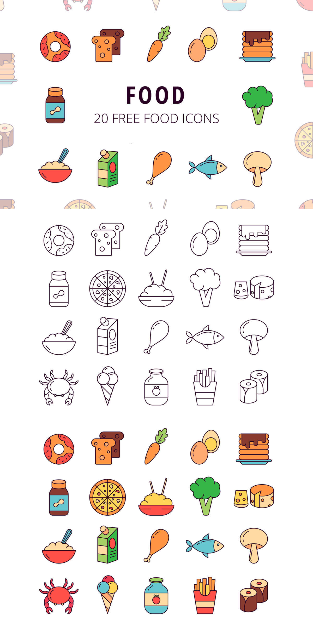 Free Food Vector Icon Set