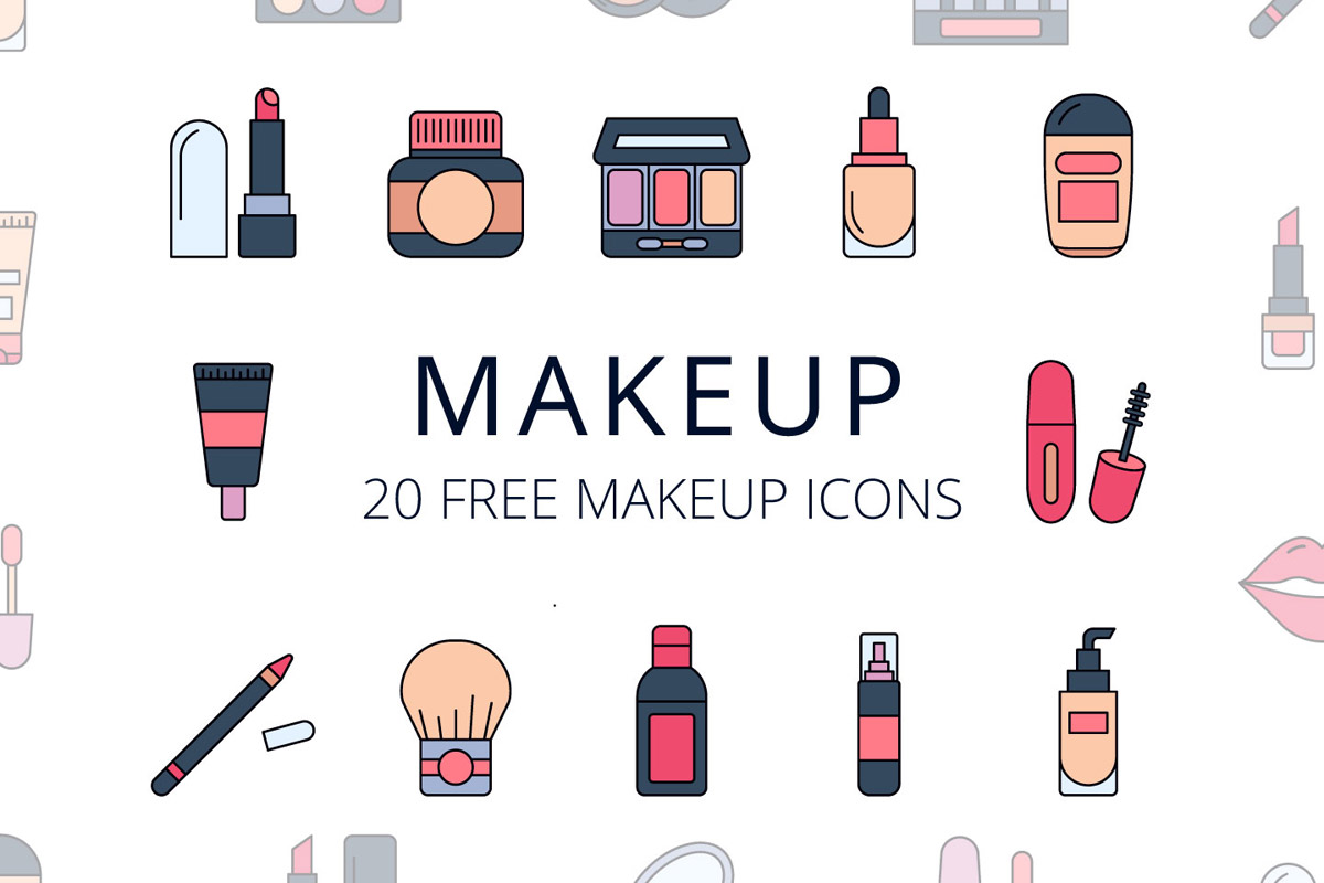 Free Makeup Vector Icon Set