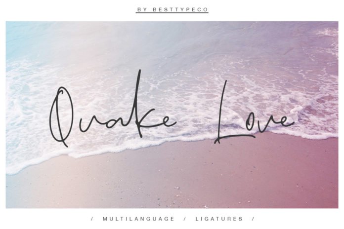 Free Quake Love Handmade Calligraphy Font
