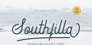 Free Southfilla Monoline Script Font