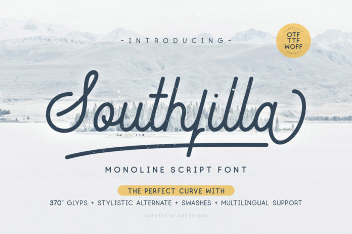 Free Southfilla Monoline Script Font