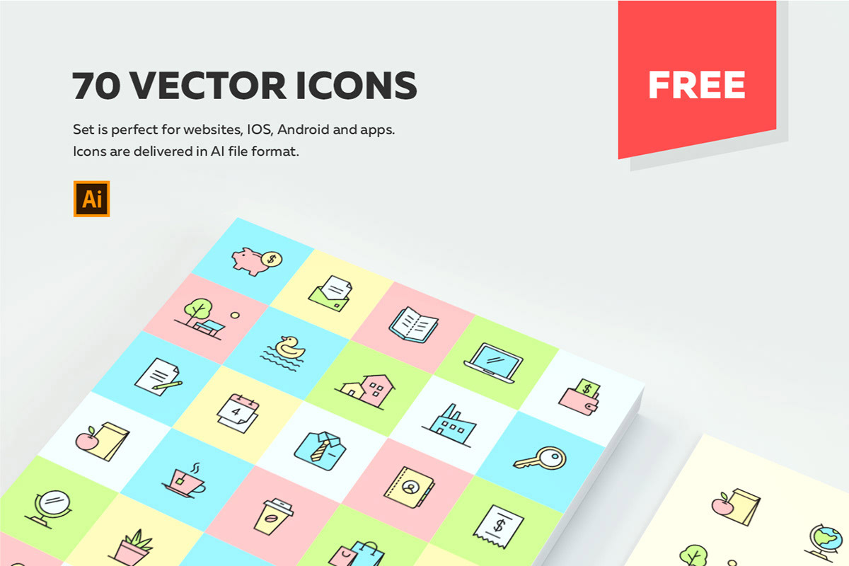 70 Free Multipurpose Vector Icons