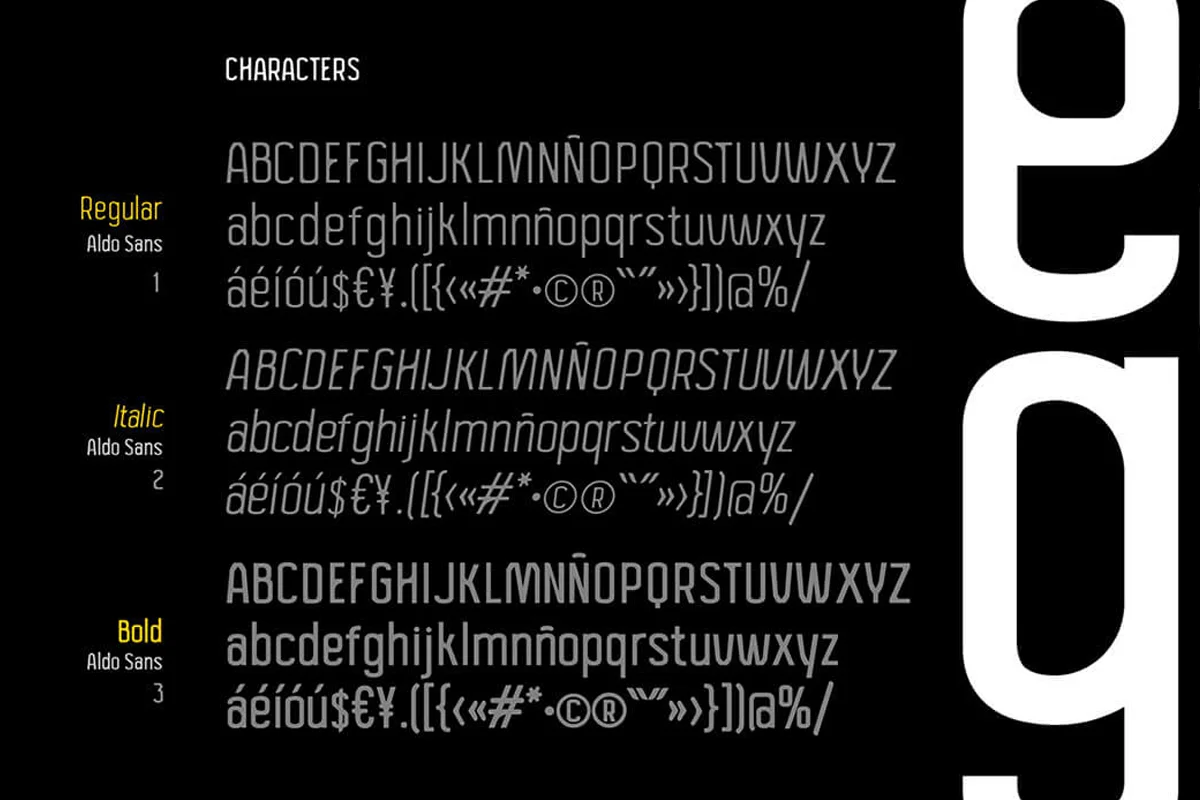 Aldo Sans Serif Font Family Preview 3
