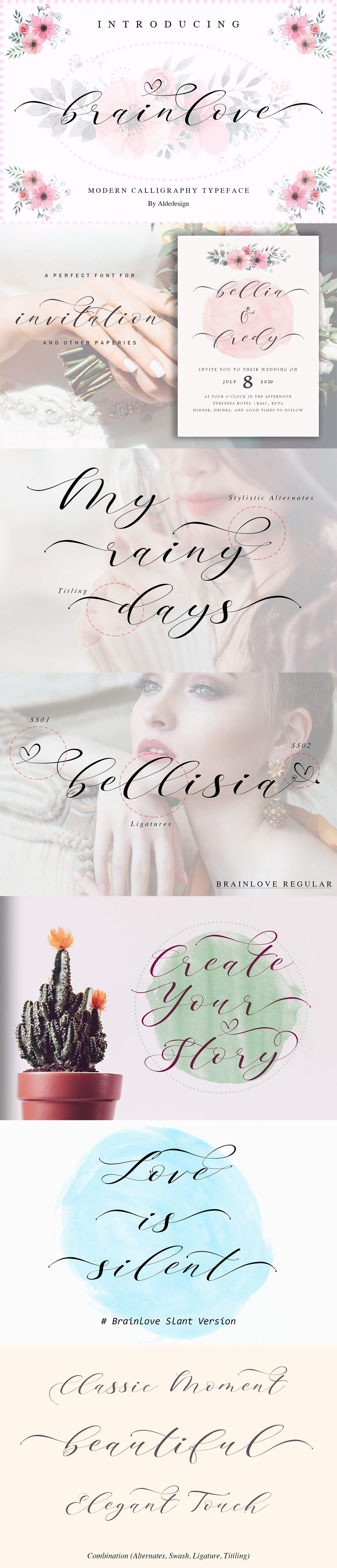 Free Brainlove Lovely Calligraphy Font