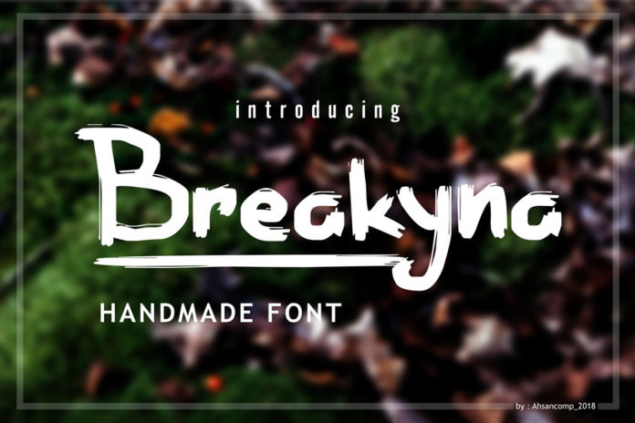 Free Breakyna Handmade Brush Font
