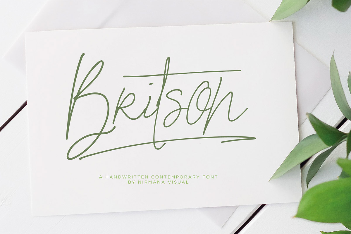 Free Britson Handwritten Font