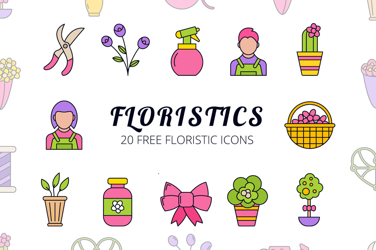 Free Floristic Vector Icon Set