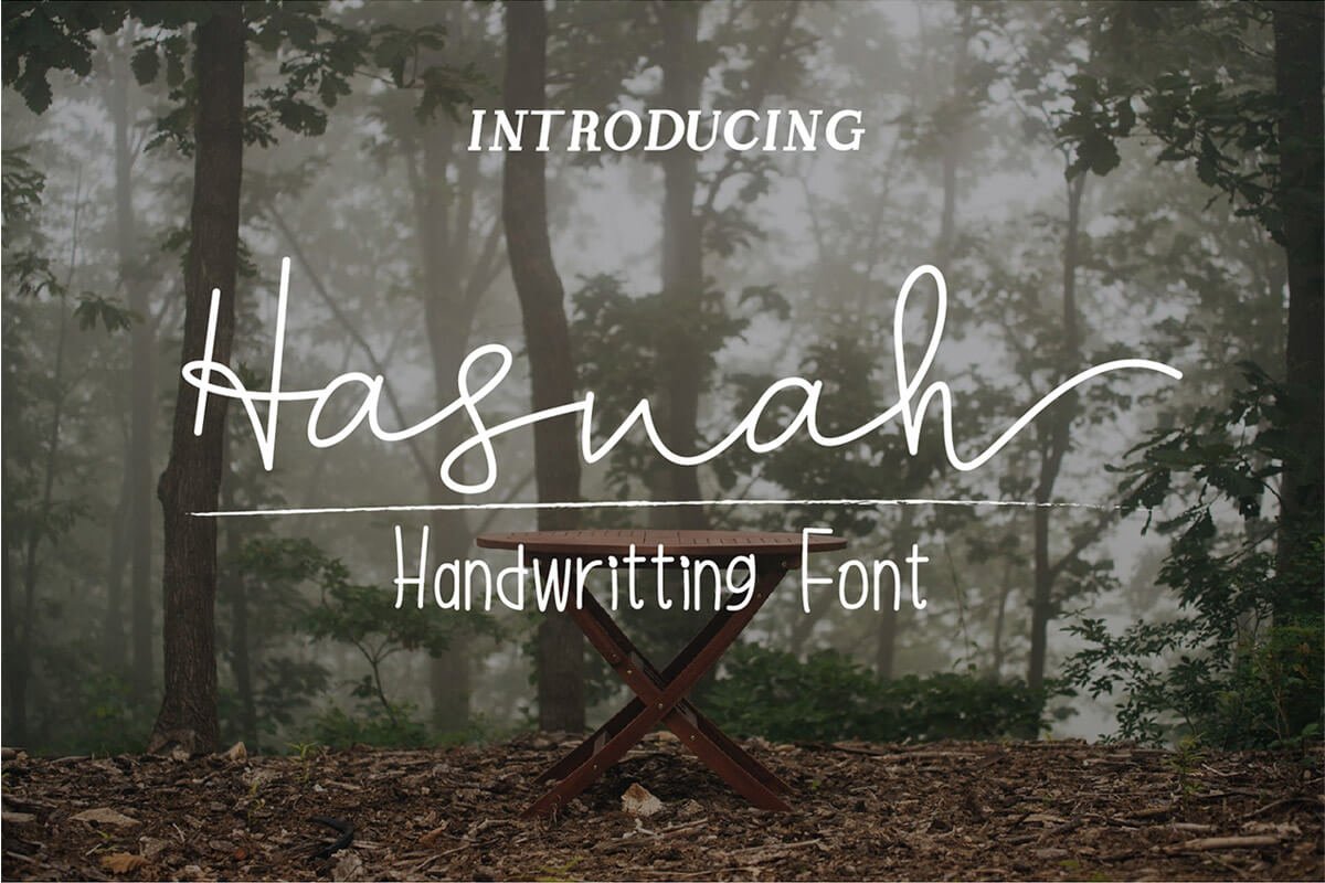 Free Hasnah Signature Handwritten Font