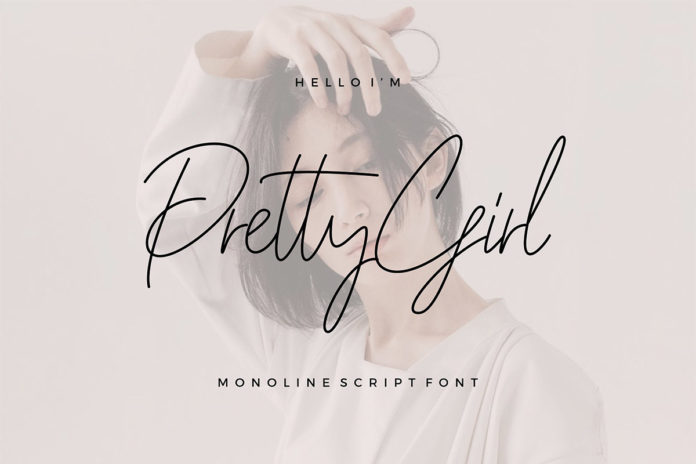 Free Pretty Girl Monoline Script Font