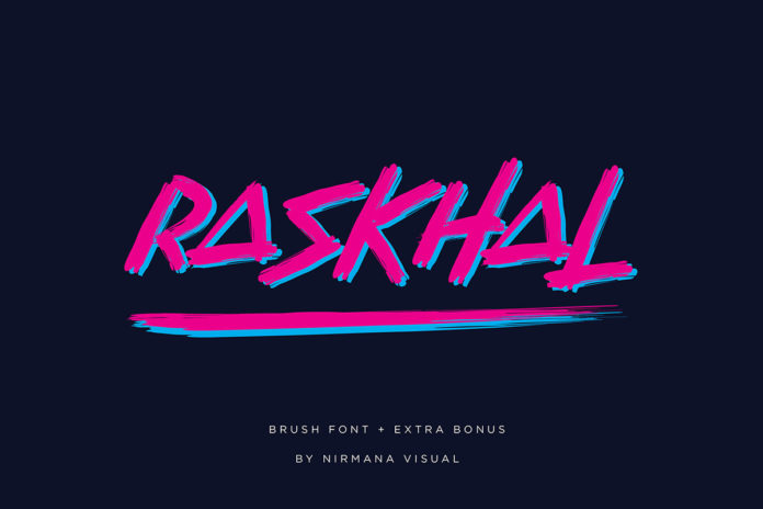 Free Raskhal Brush Font
