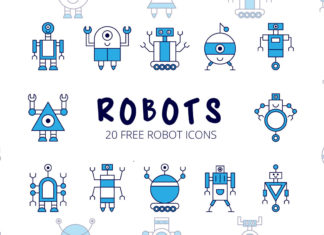 Free Robot Vector Icon Set