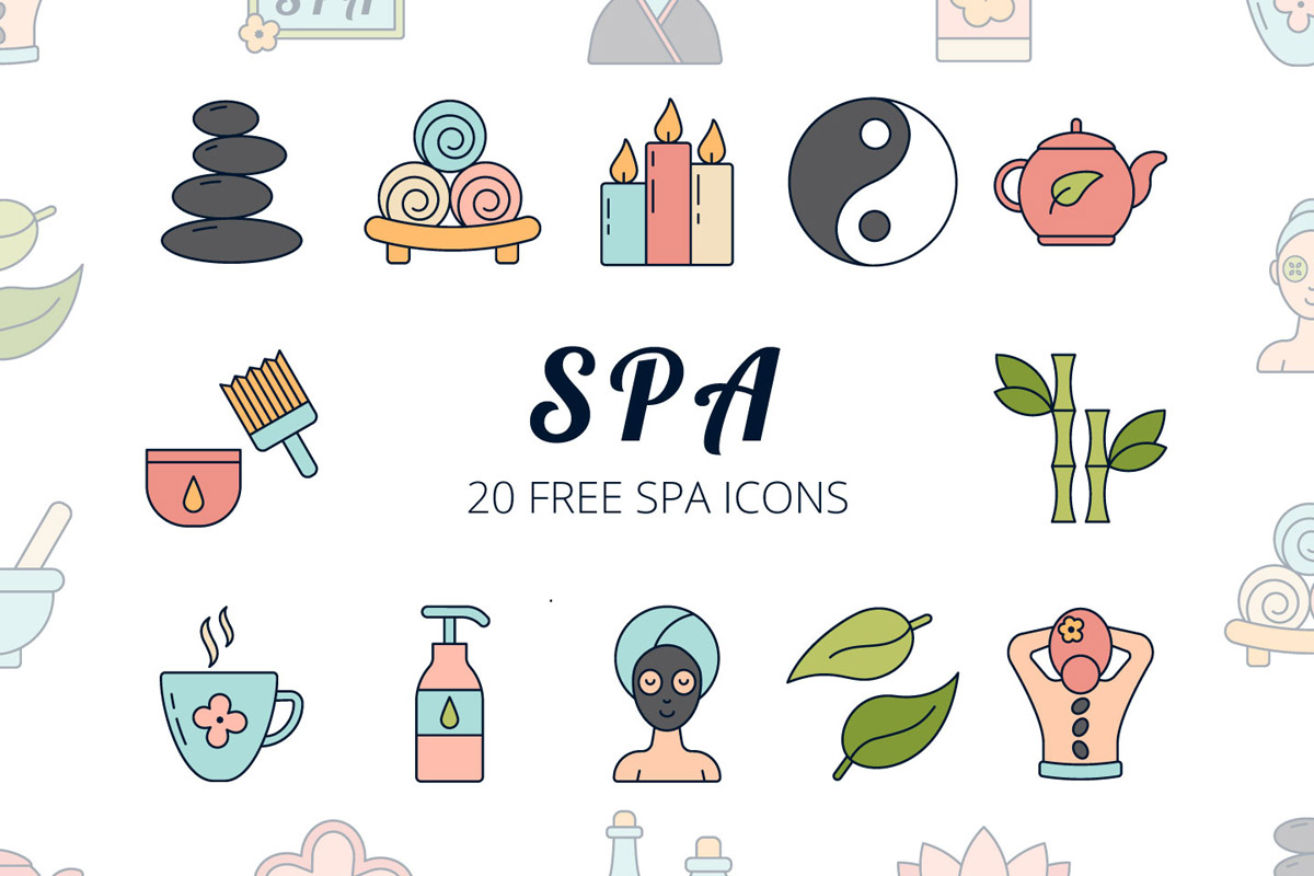 Download Free Spa Vector Icon Set ~ Creativetacos