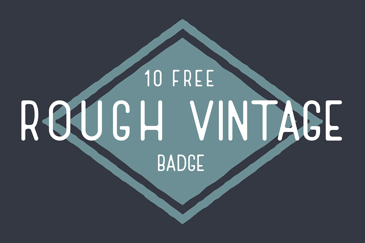 10 Free Rough Vintage Badge