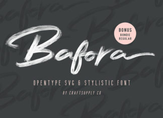 Free Bafora Brush SVG Font