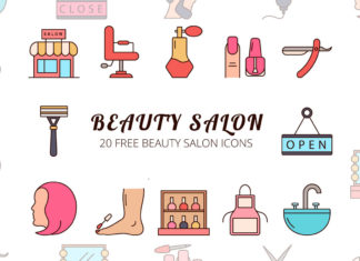 Free Beauty Salon Vector Icon Set