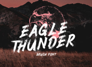 Free Eagle Thunder Brush Font