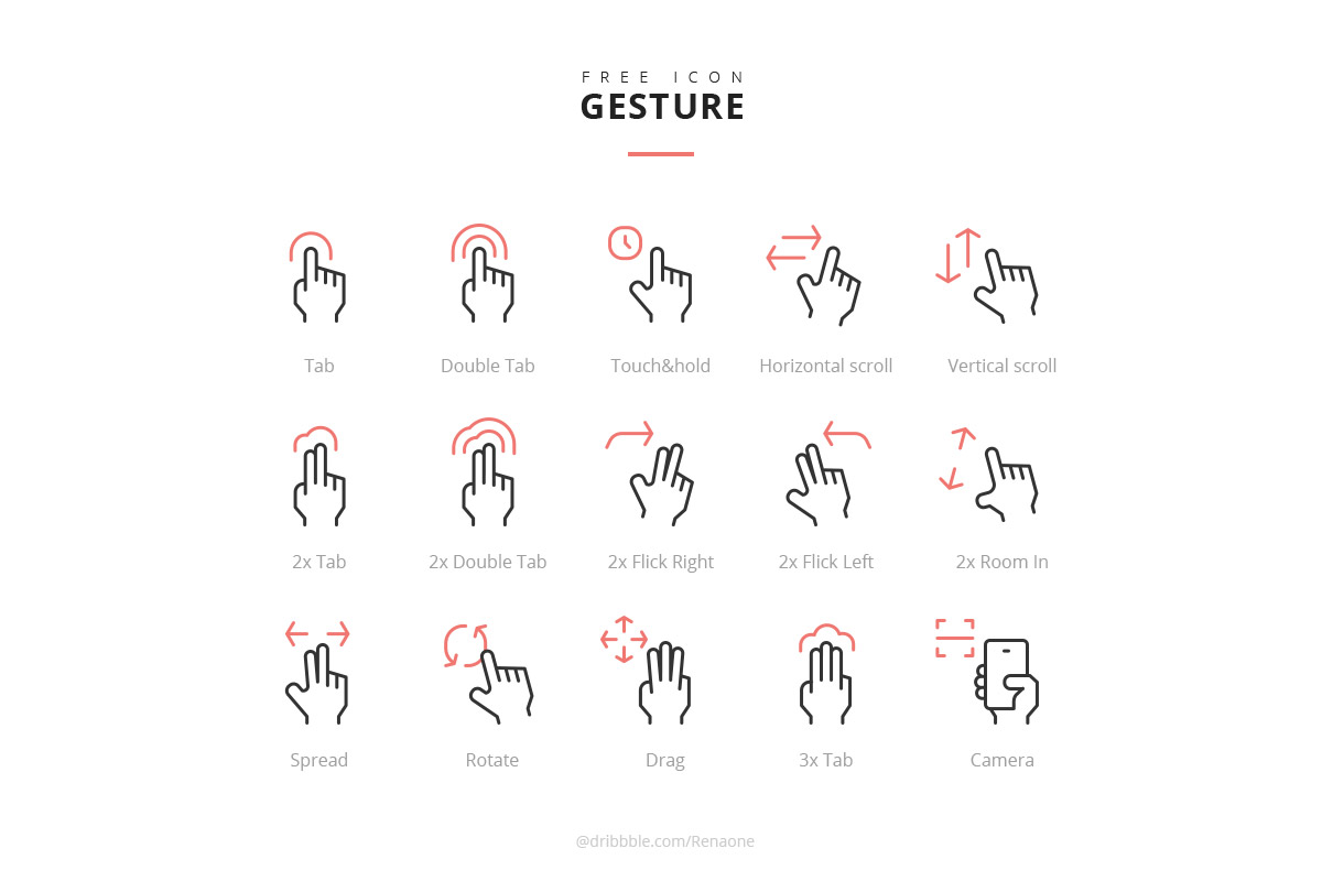 Free Gesture Icon Pack