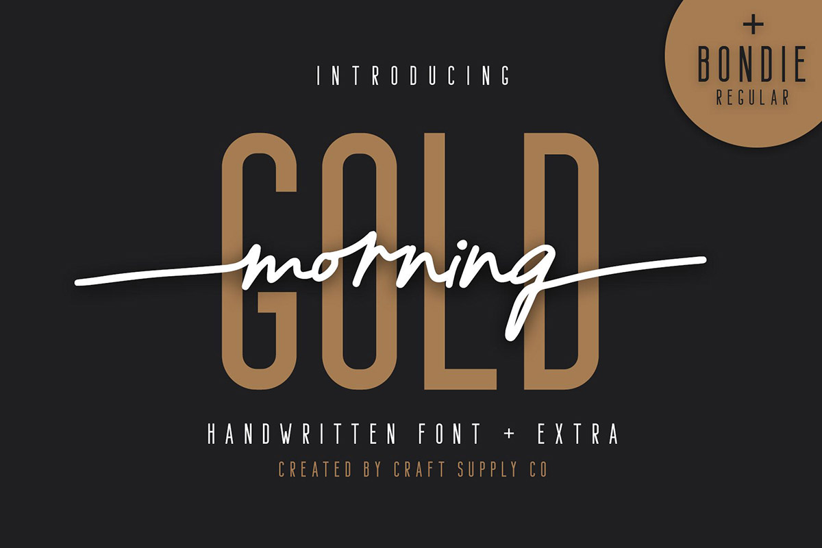 Free Morning Gold Handwritten Font
