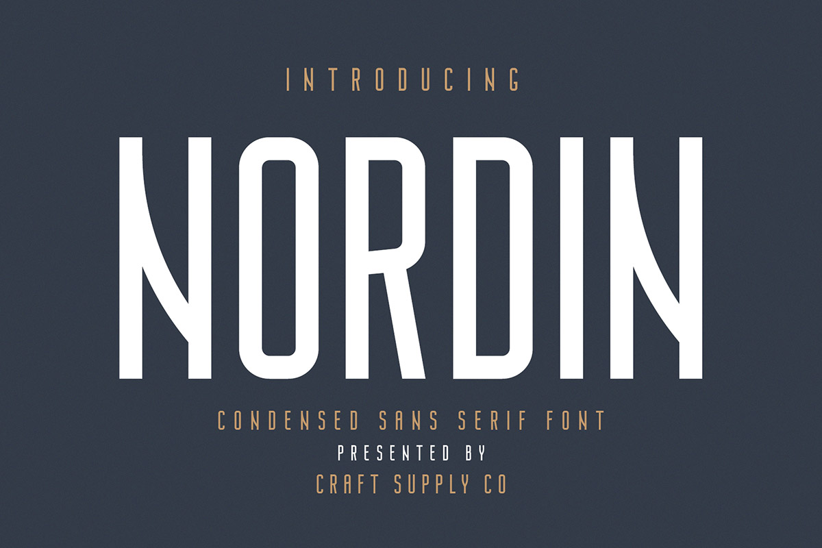 Free Nordin Condensed Sans Serif Font