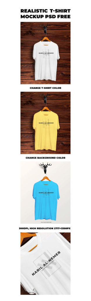 Realistic T-Shirt Mockup Free Download - Creativetacos