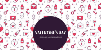 Free Valentines Day Vector Seamless Pattern