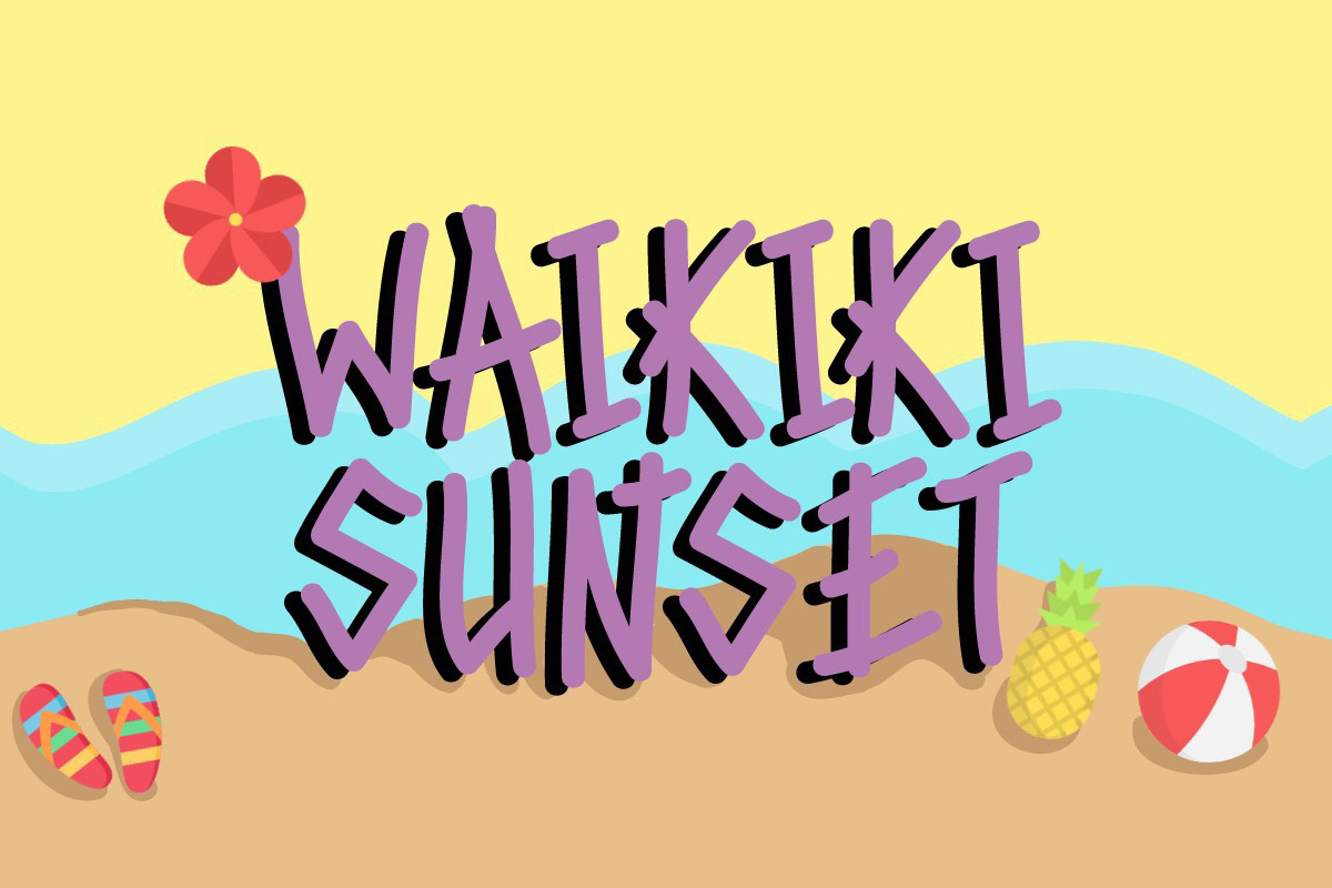 Free Waikiki Sunset Handwritten Font