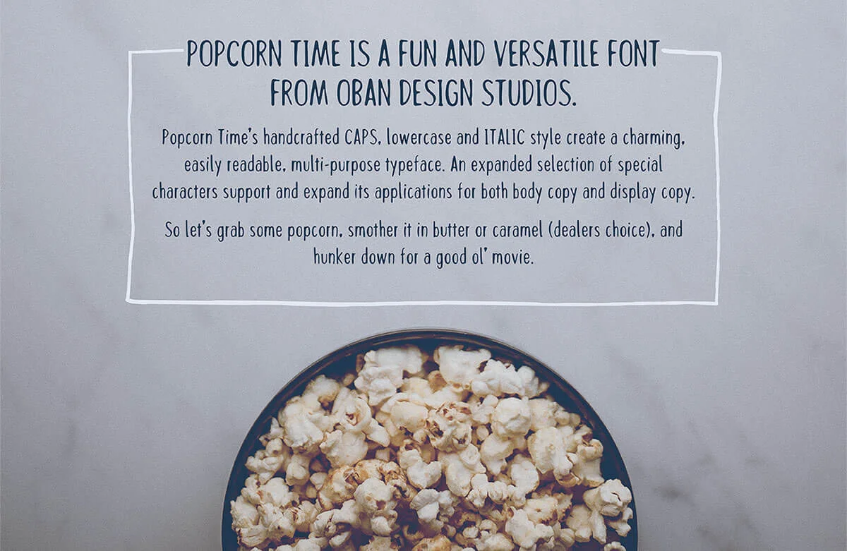Popcorn Time Sans Serif Font Preview 6