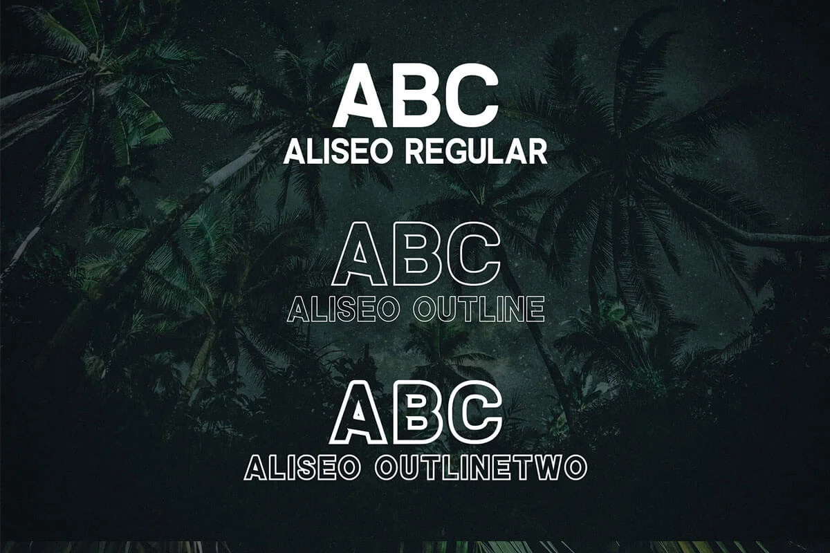 Aliseo Sans Serif Font Preview 1