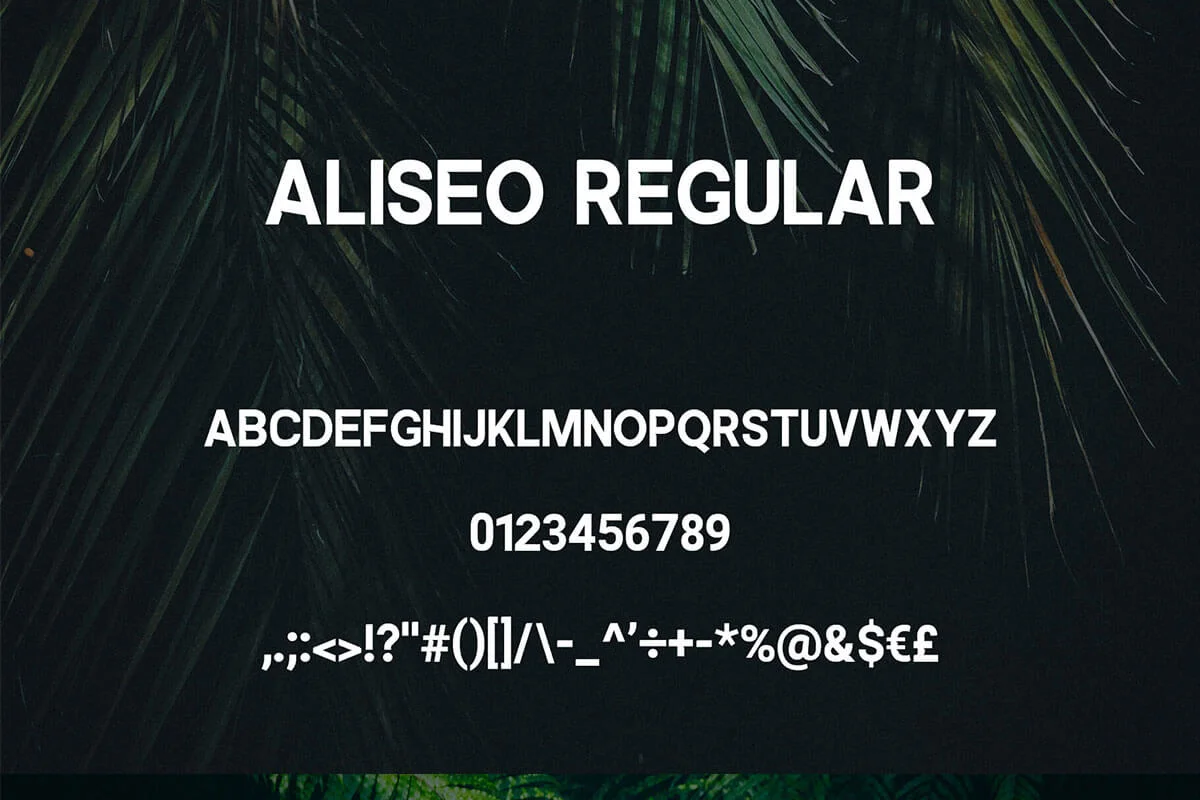 Aliseo Sans Serif Font Preview 2